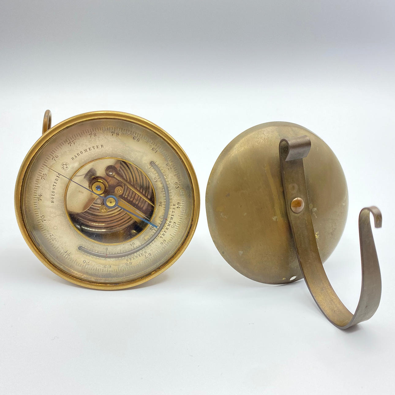 HOLOSTERIC BAROMETER PHBN ANTIK - MESSINGGEHÄUSE.