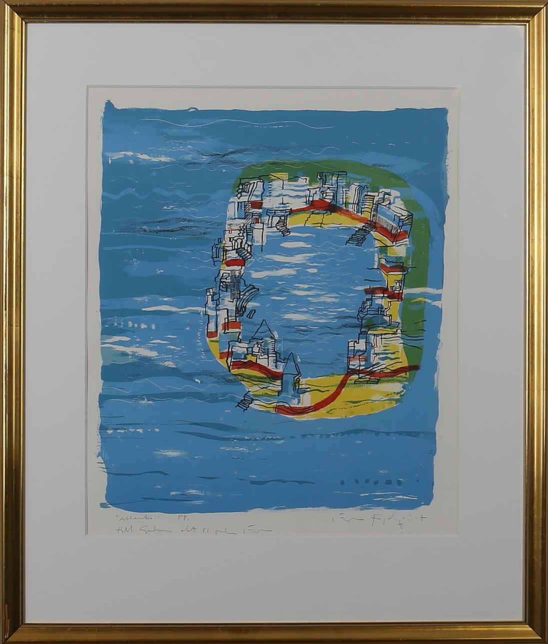 JÖRGEN FOGELQUIST. "Atlantis". Färgserigrafi. Signerad och numrerad PT.