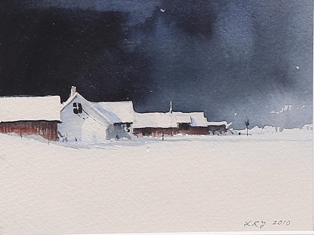 LARS ROLAND JOHANSSON. Watercolor, Winter landscape, signed, dated 2010.