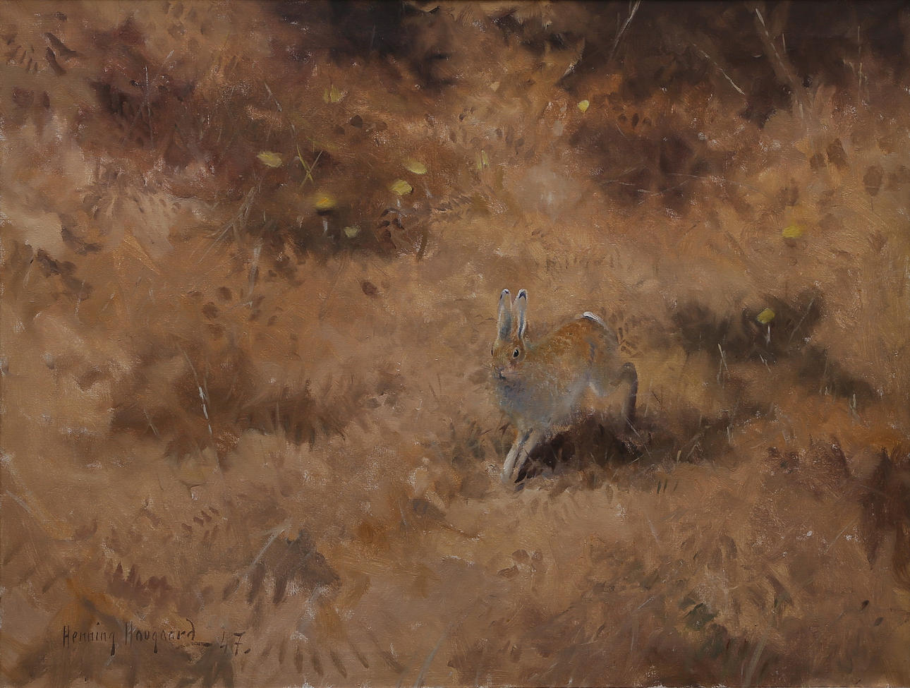 HENNING HOUGAARD. OIL on canvas "Harunge" signed 1947.