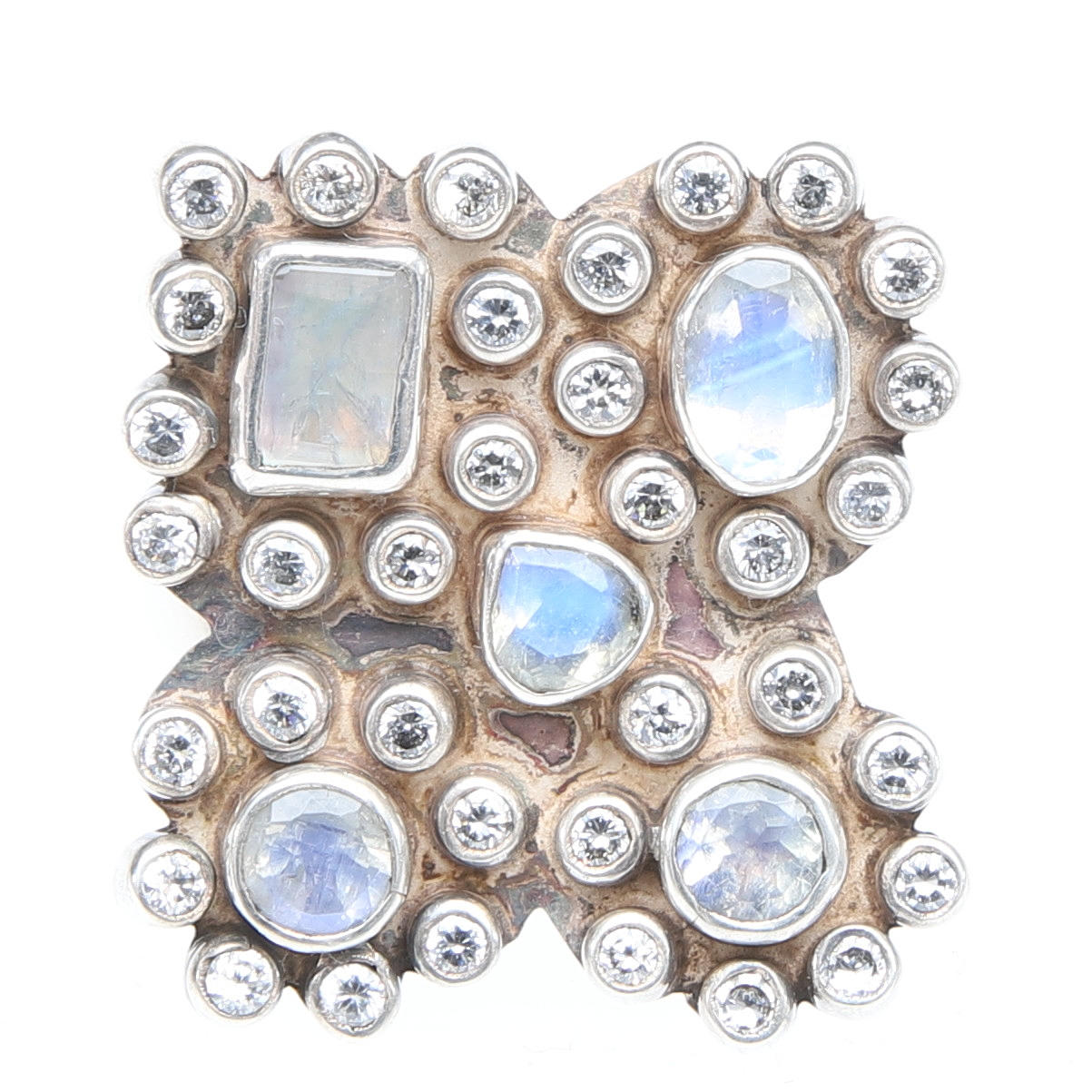 COCKTAIL RING, sterling silver, Kumkum.