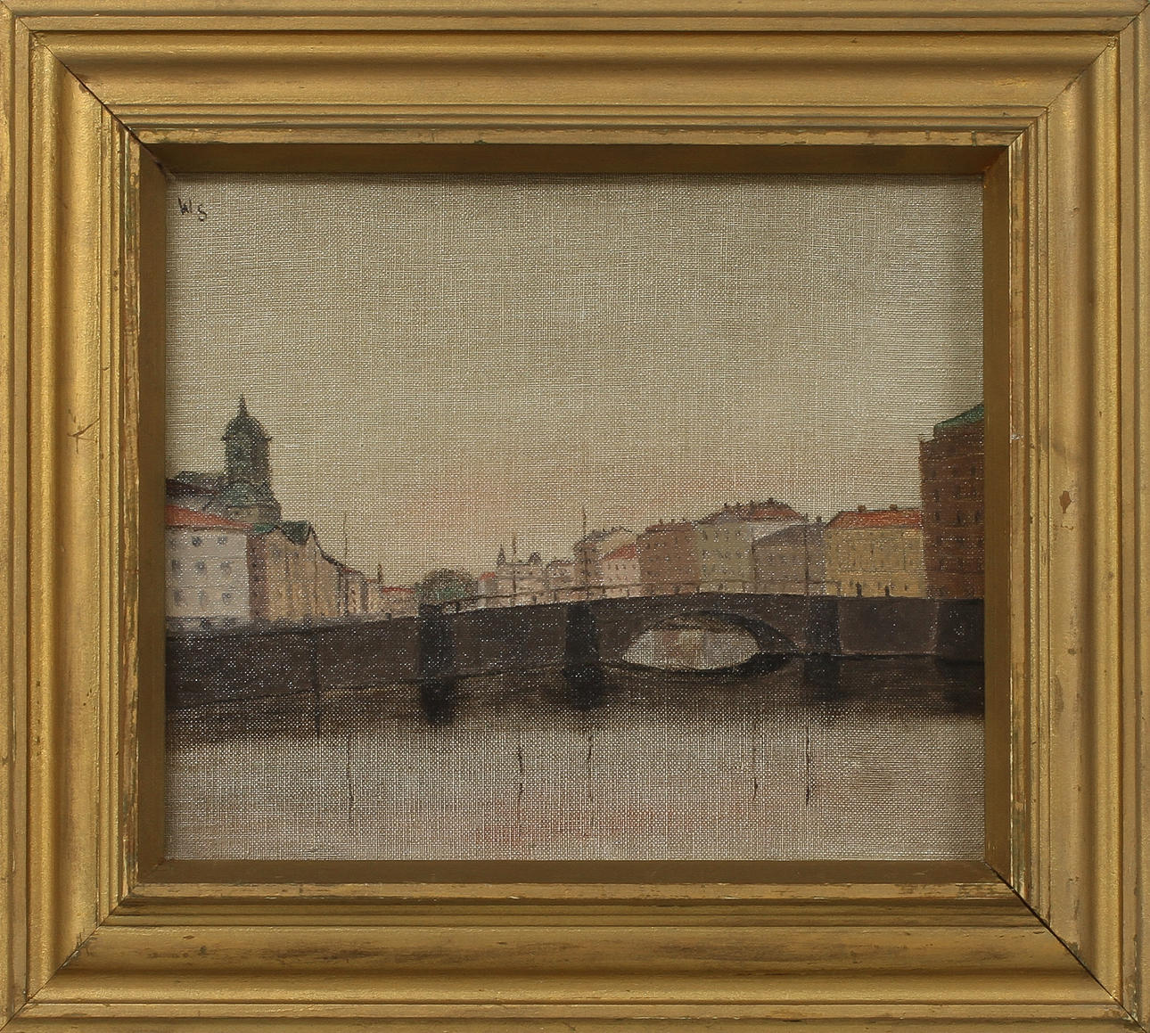 WILGOT SVENSSON. Stadsbild, olja på duk, sign.