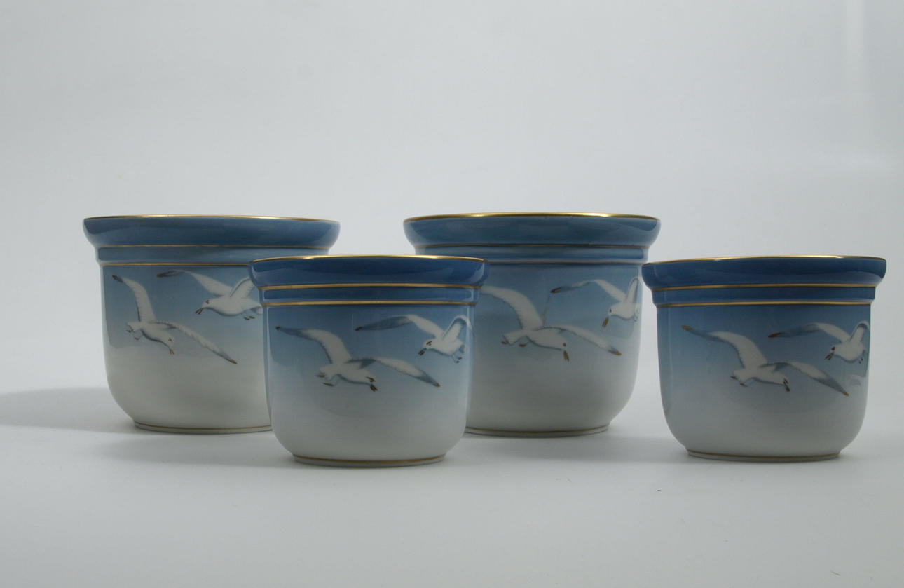 YTTERKRUKOR, porslin, 4 stycken, "Måsen", Bing&Gröndahl.