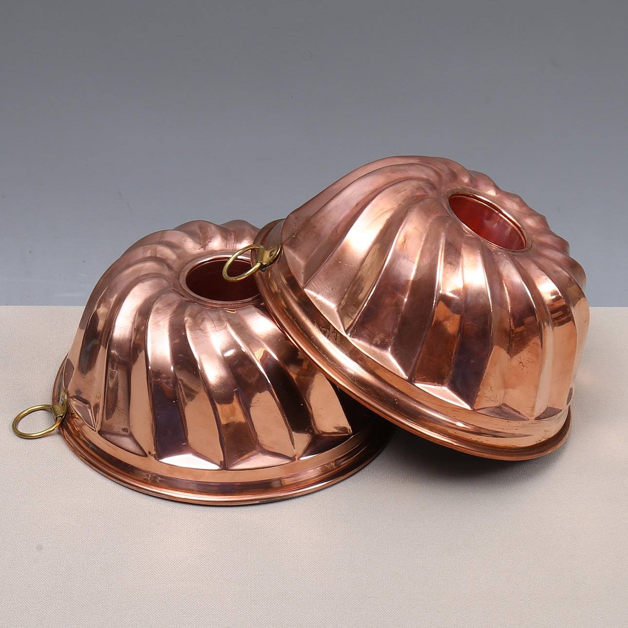 CAKE MOLDS, 2 pcs., Skultuna, copper, 1900s.