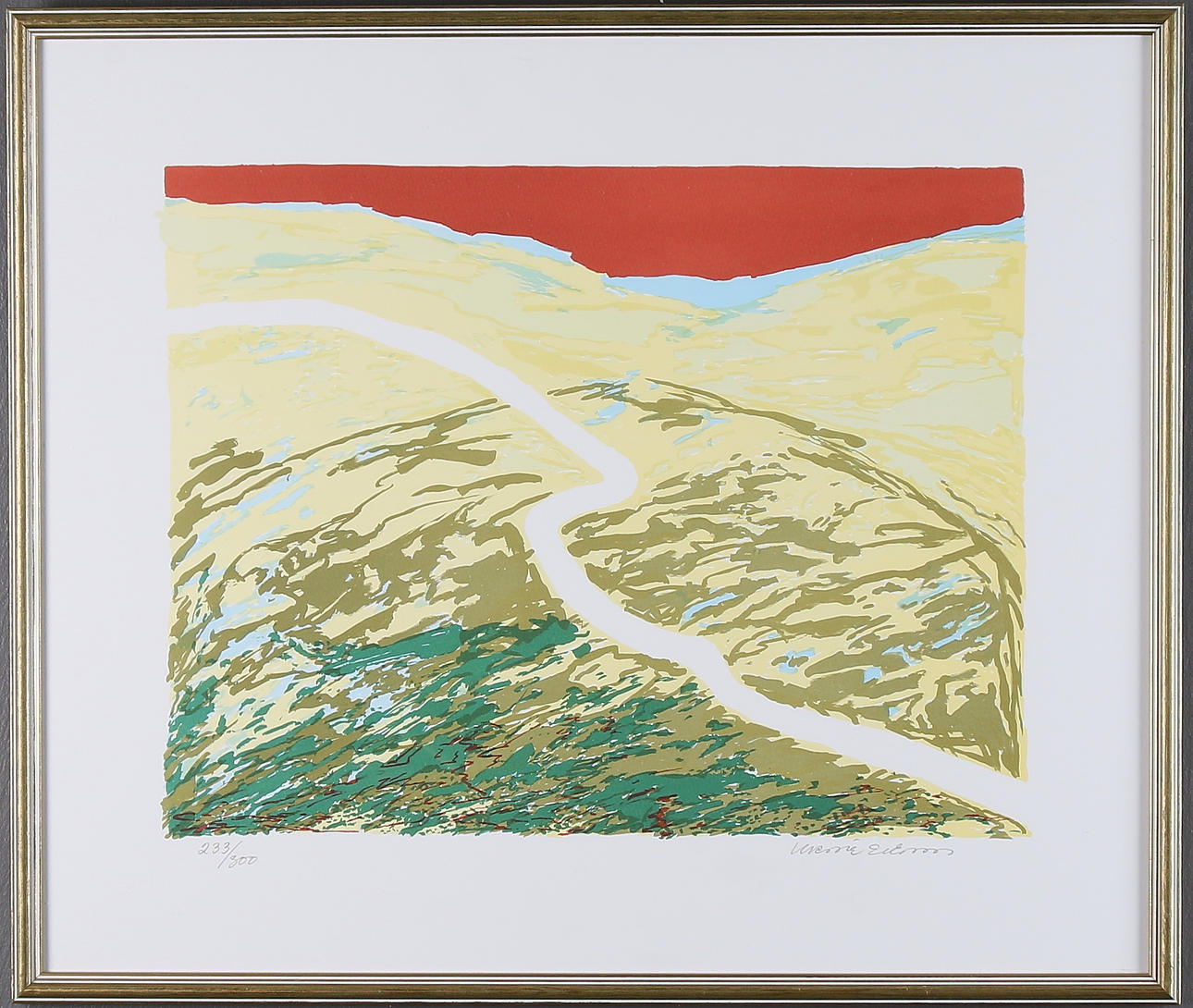 KIRSTIE EKELUND. Färglitografi, signerad och numrerad 223/300.