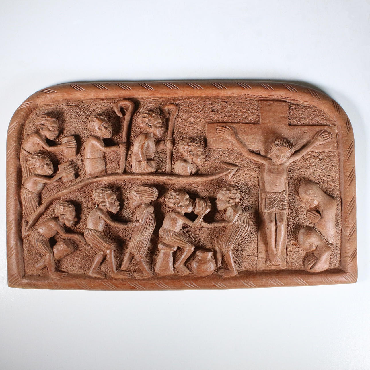 Reliefikaiverrus, puureliefi, "Jeesus ristillä".