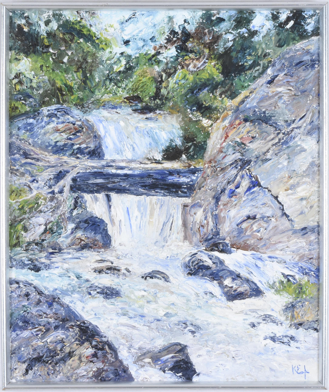 KARL ERIK JONSSON. Olja på duk.