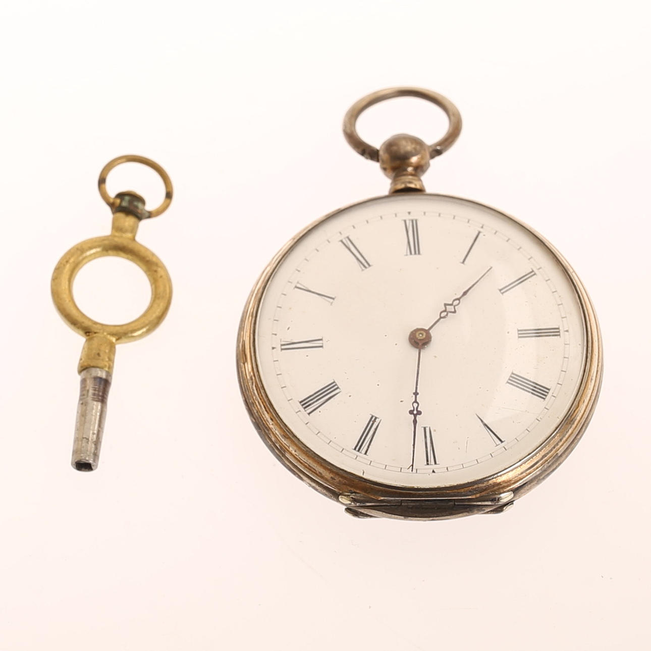 RELOJ DE BOLSILLO, plata siglo XIX.