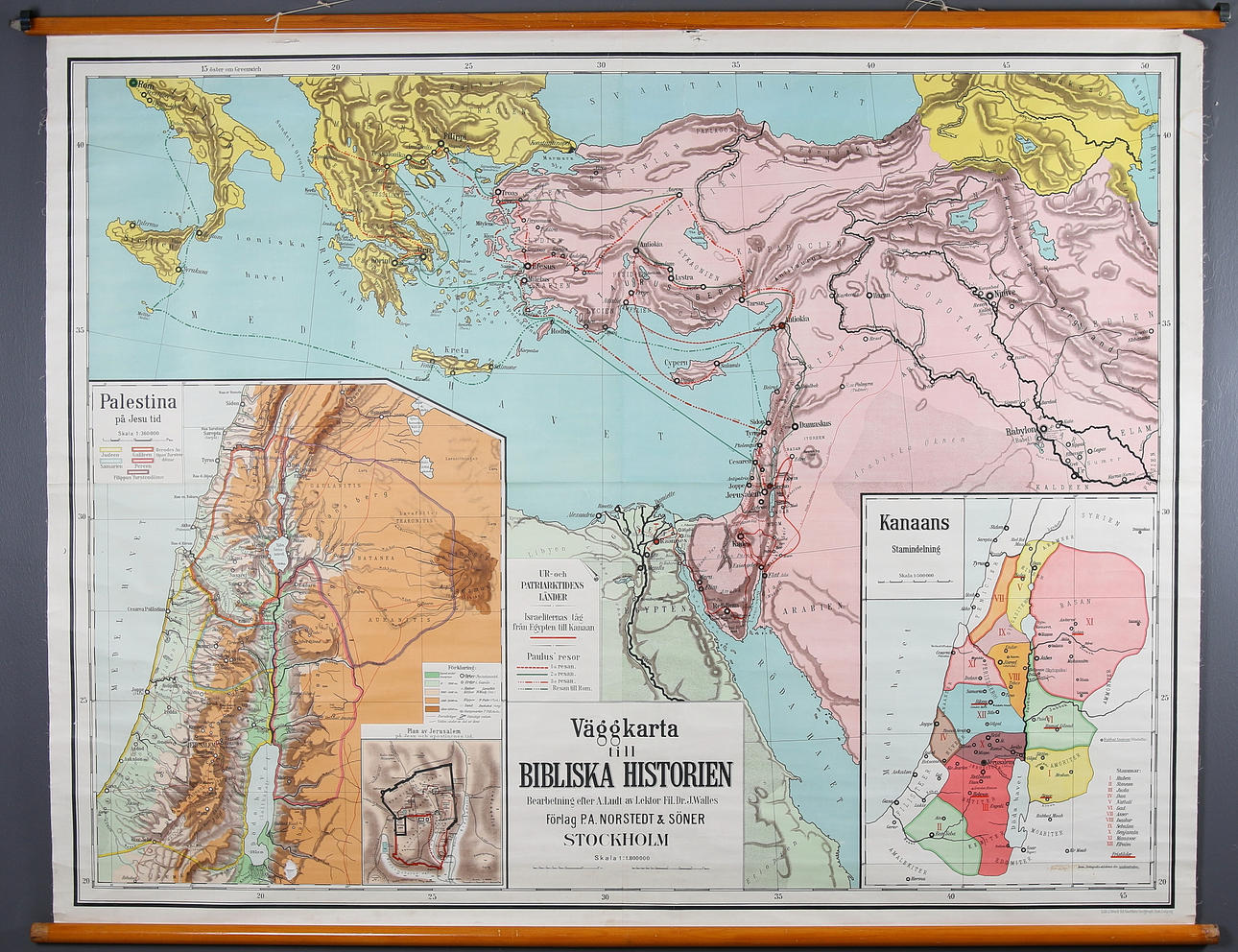 SKOLKARTA, Palestina på jesu tid.. 1900-talets första hälft.