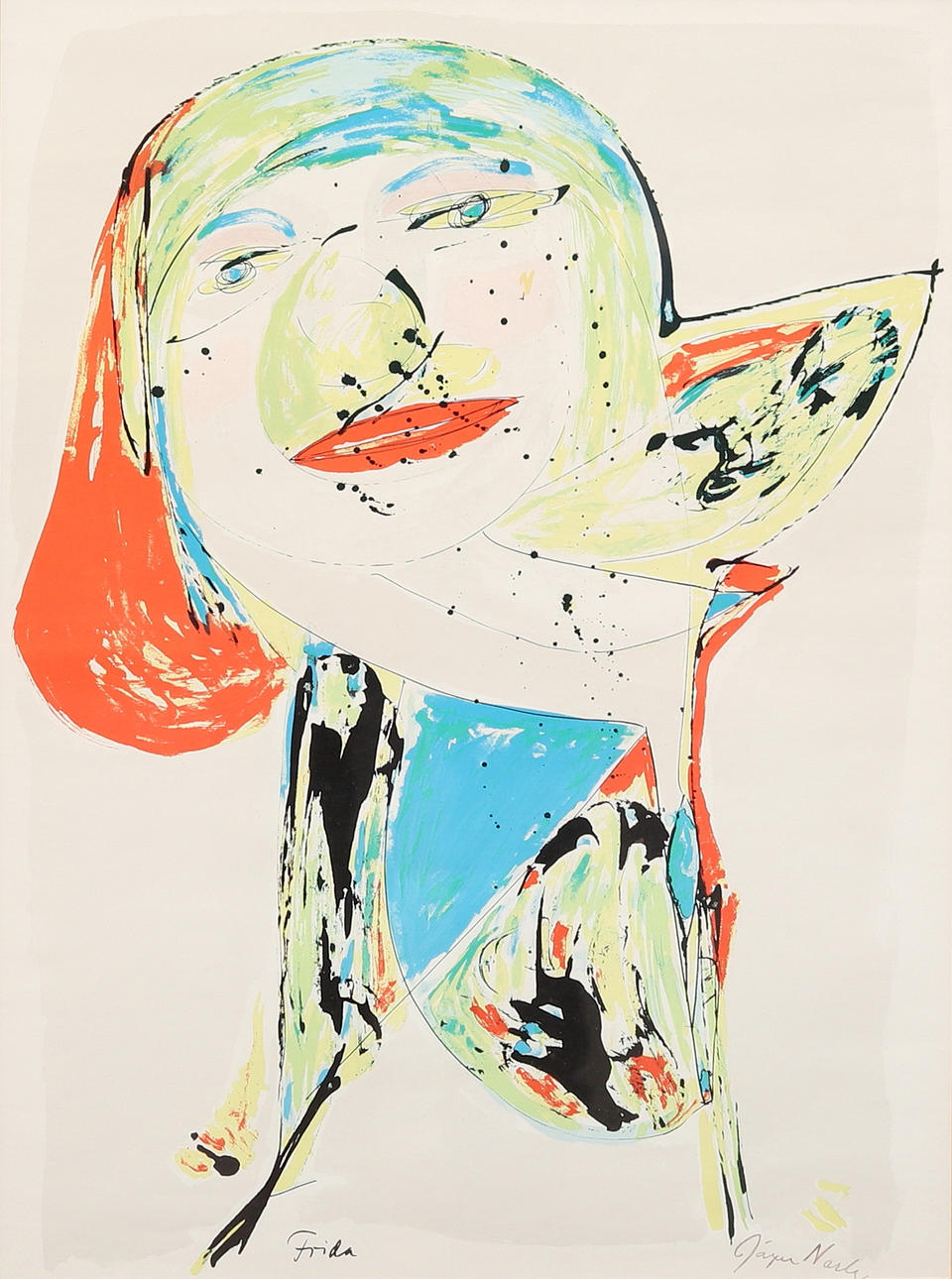 JØRGEN NASH. Frida, lithograph, signed.