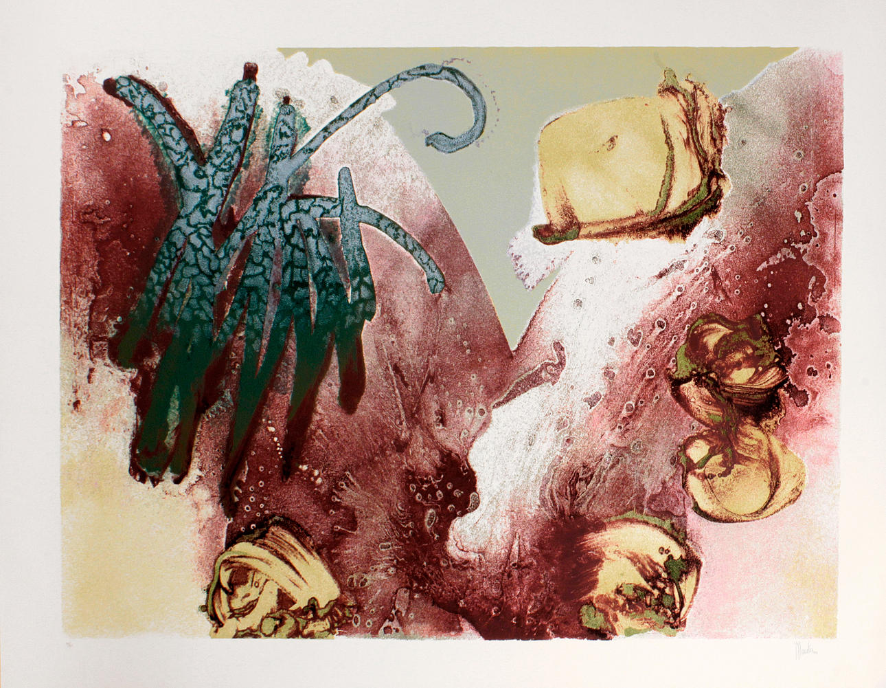 JOSÉ FUENTES ESTEVE (1951). "EL RÍO II" (2003), color silkscreen on paper, series 30/75. Signed J Fuentes 03.