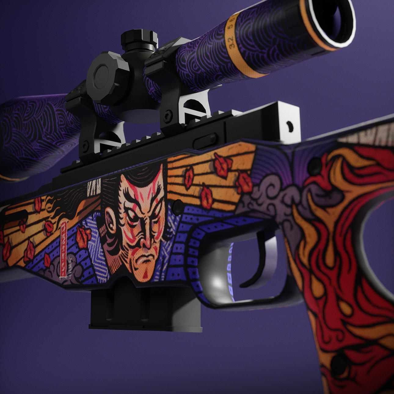 AWP Oni Taiji. Artist  Designer: Lgrand. Donor: Jaegarn. Miscellaneous -  Miscellaneous - Auctionet