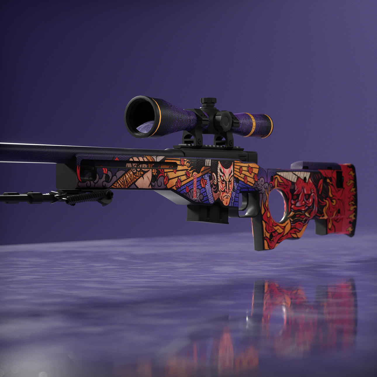 AWP Oni Taiji. Artist  Designer: Lgrand. Donor: Jaegarn. Miscellaneous -  Miscellaneous - Auctionet