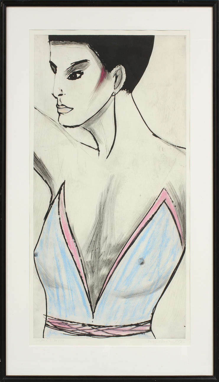 DAGFINN KNUDSEN. Torrnålsgravyr. Signerad, numrerad 36/40, daterad 1988.