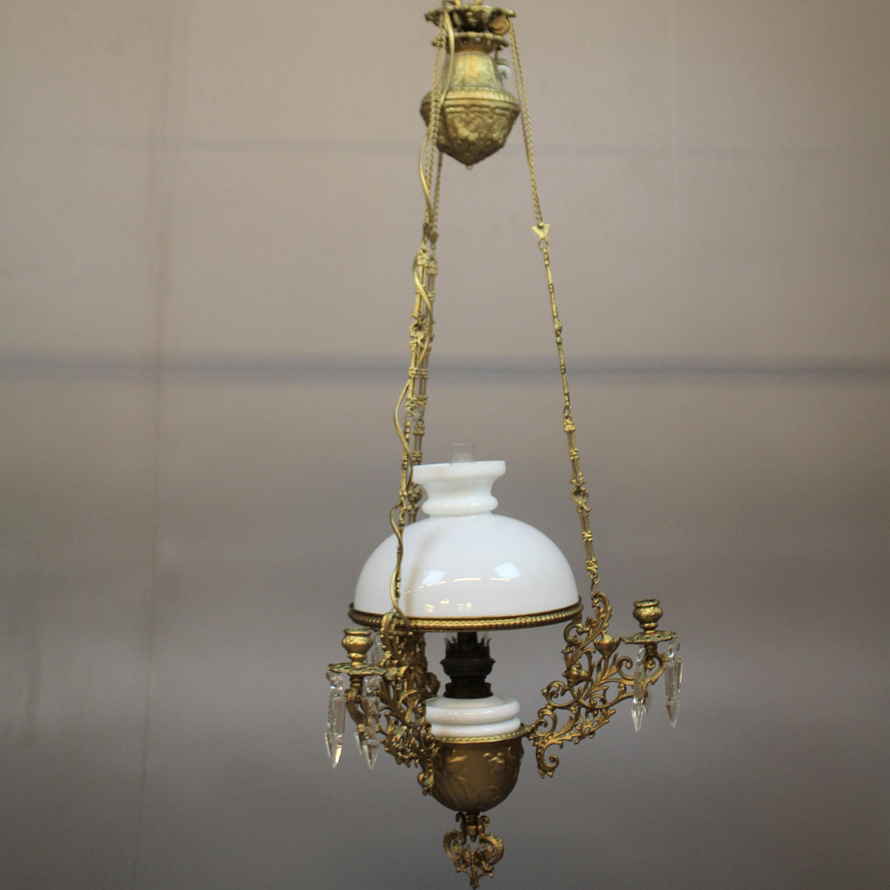 PENDING FOTO LAMPE, bronziert.