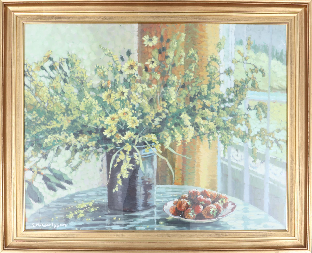 GUSTAV HERBERT CARLSSON. Gouache, signed GH Carlsson.