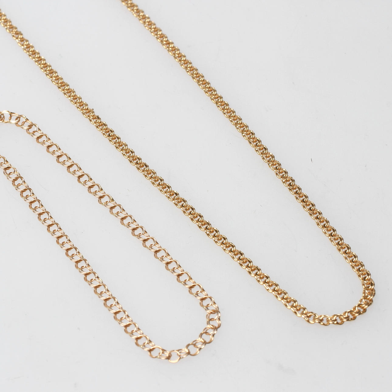 HALSBAND samt ARMBAND BISMARCK, 18k guld, vikt ca 10.4 gr.