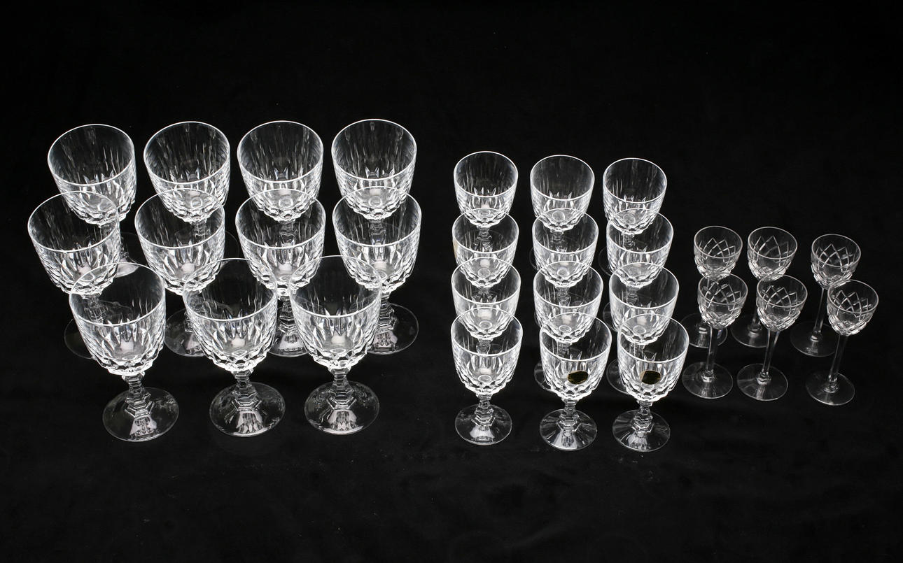 GLASSERVIS, 29 delar, Kristall.