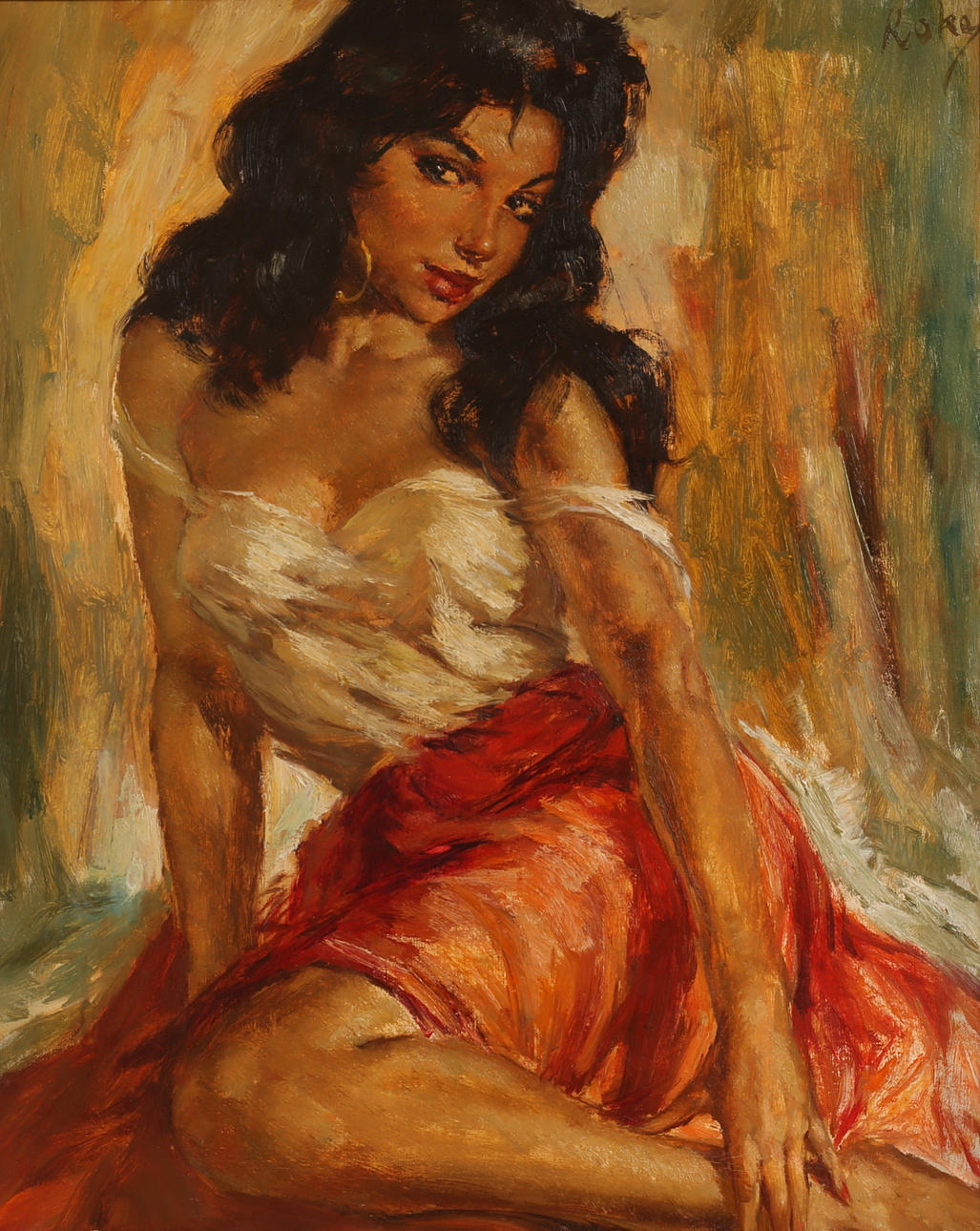 CHARLES ROKA. Oil on canvas, signed.