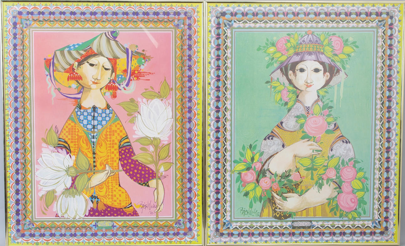 BJÖRN WIINBLAD. "Nord" og "Øst", 2 stk. tryk.