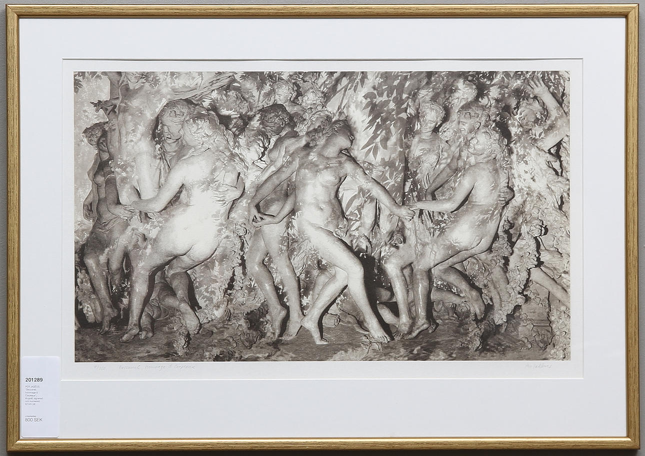 PER JADÉUS. "Beccanel, hommage á Carpeaux", litografi, signerad och numrerad 8/150.