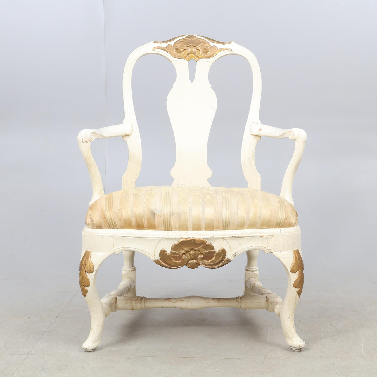 LÆNESTOL, rokoko, 1700-tallet.