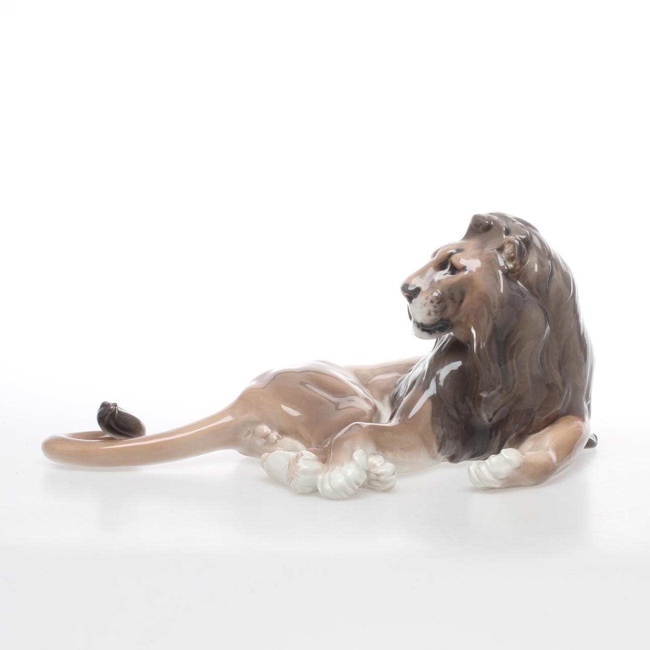 FIGURIN, Lejon, porslin, Dahl Jensen, Danmark.