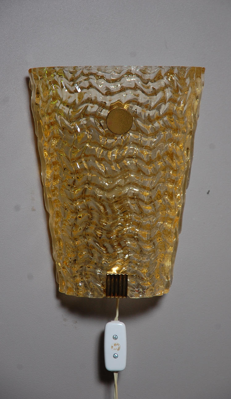 VÄGGLAMPETT, Carl Fagerlund, Orrefors.