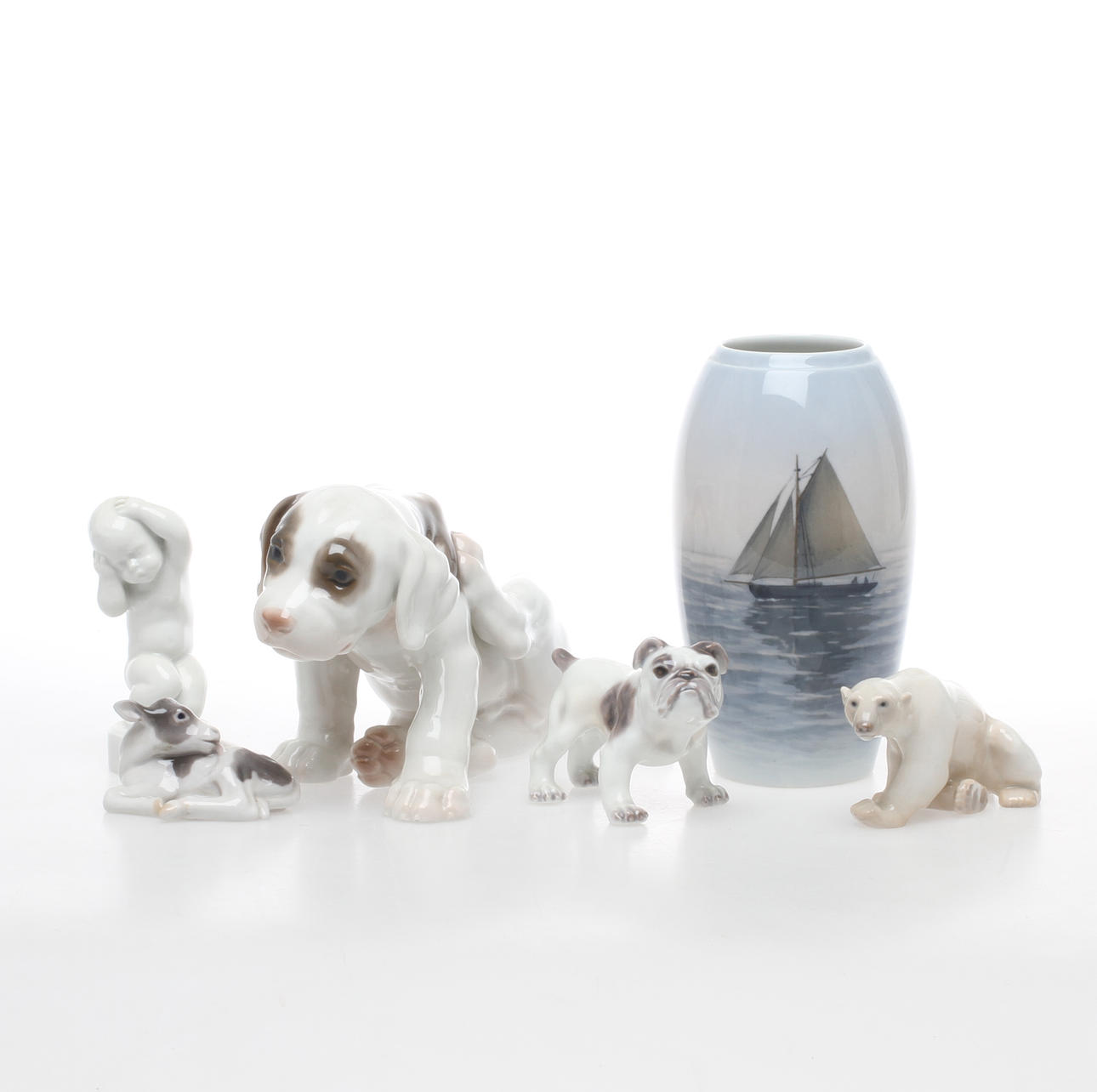 PARTI PORSLIN, 6 delar, Bing & Gröndahl, Dahl Jensen.