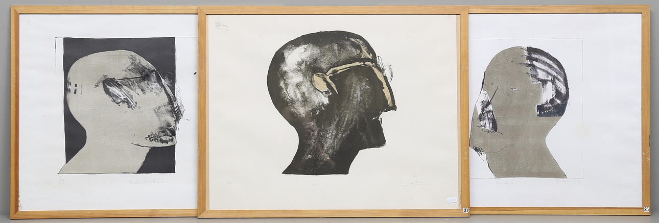 ÖRJAN WIKSTRÖM. 3 st, färglitografier, signerade och numrerade.