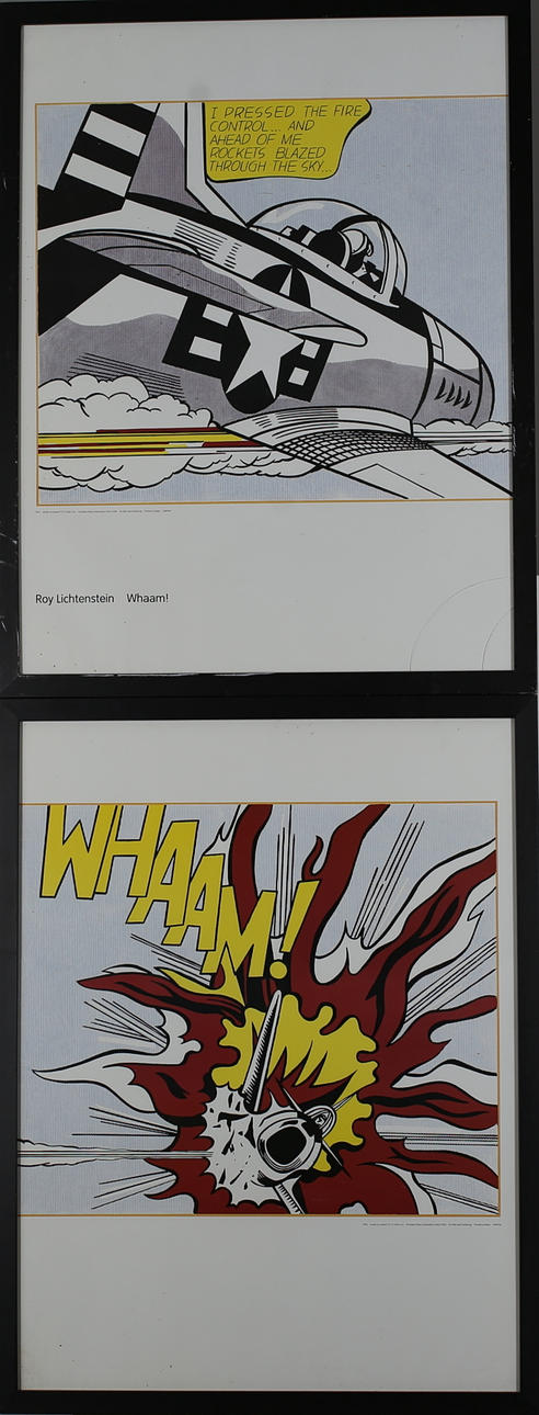 ROY LICHTENSTEIN. Juliste. Diptyk. "WHAAM!".