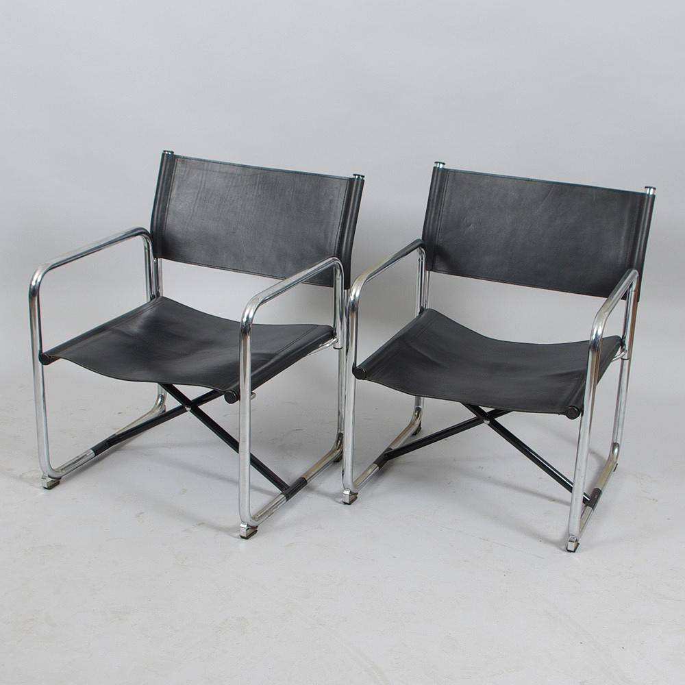 FÅTÖLJER, 1 par, "X-75", Börge Lindau & Bo Lindekrantz, för Lammhults.