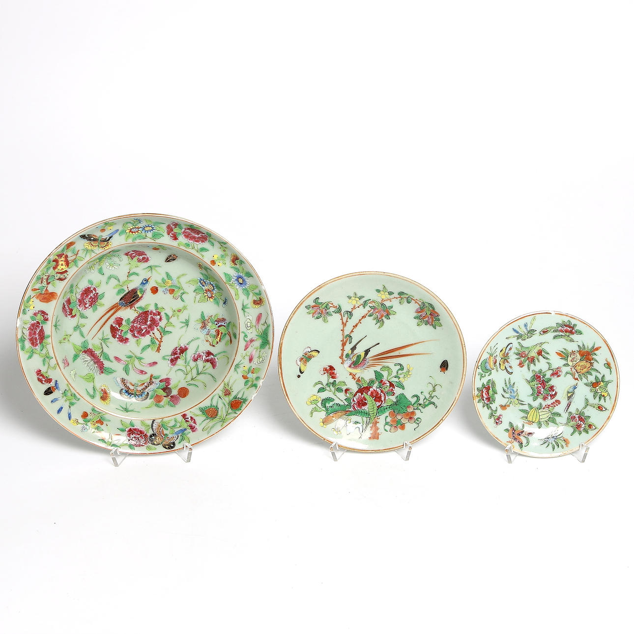 FAT, 3 st, porslin, Kina, 1800/1900-tal.