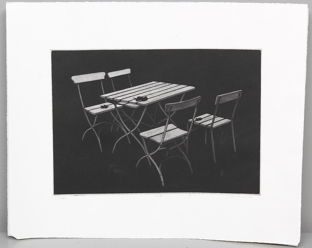 JUKKA VÄNTTINEN. 2 st. Mezzotint, signerade, numrerade och daterade.