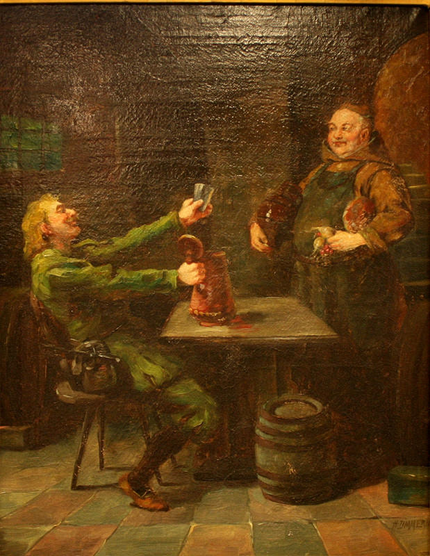 ALFRED ZIMMERMANN. Im Weinkeller.