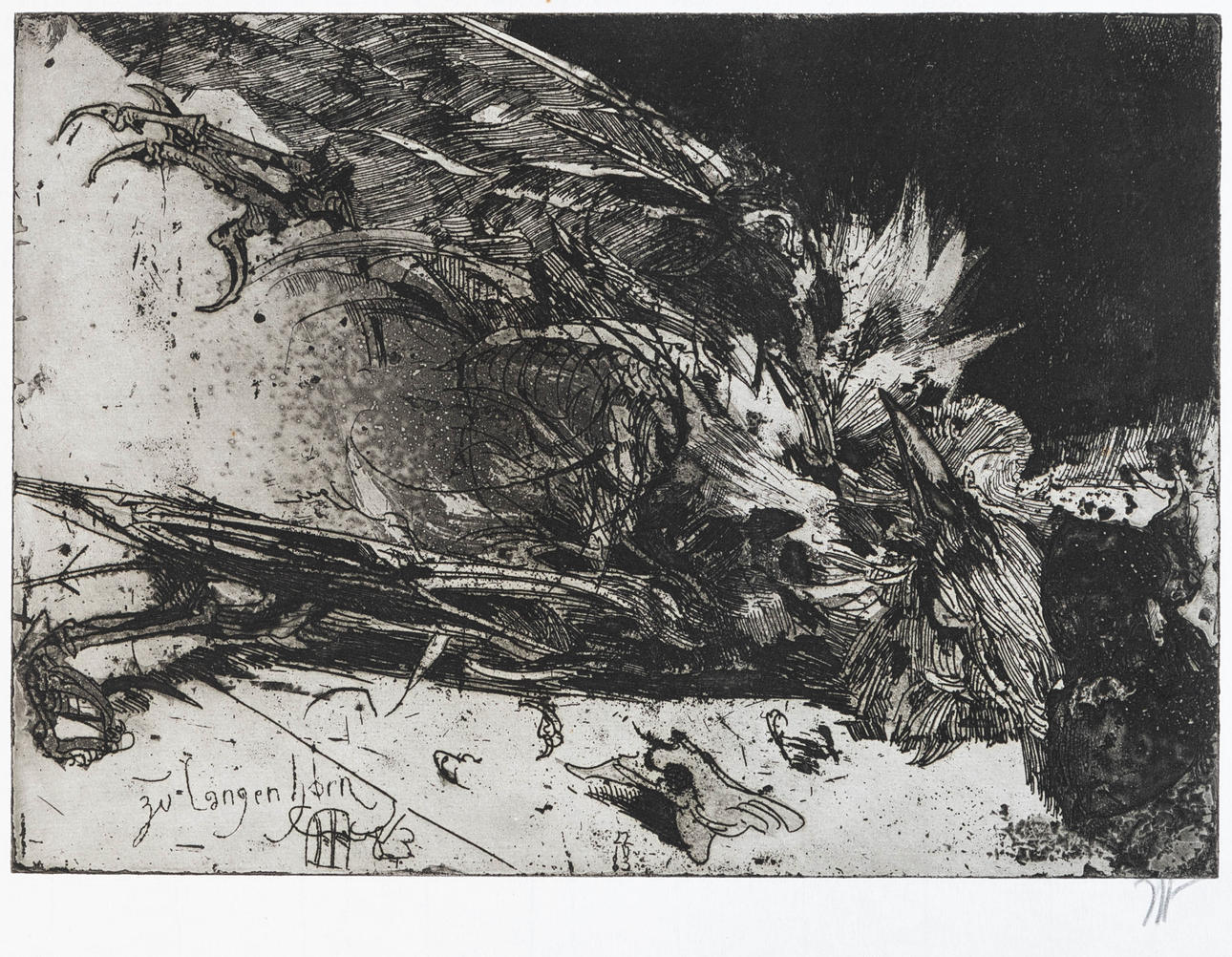 HORST JANSSEN (1929-1995). crow. Art - Engravings & Prints