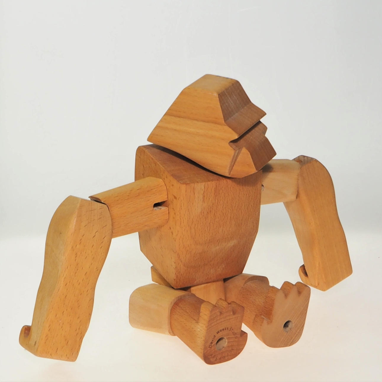 SCULPTURE, wood "Hanno the Gorilla", David Weeks Studio.