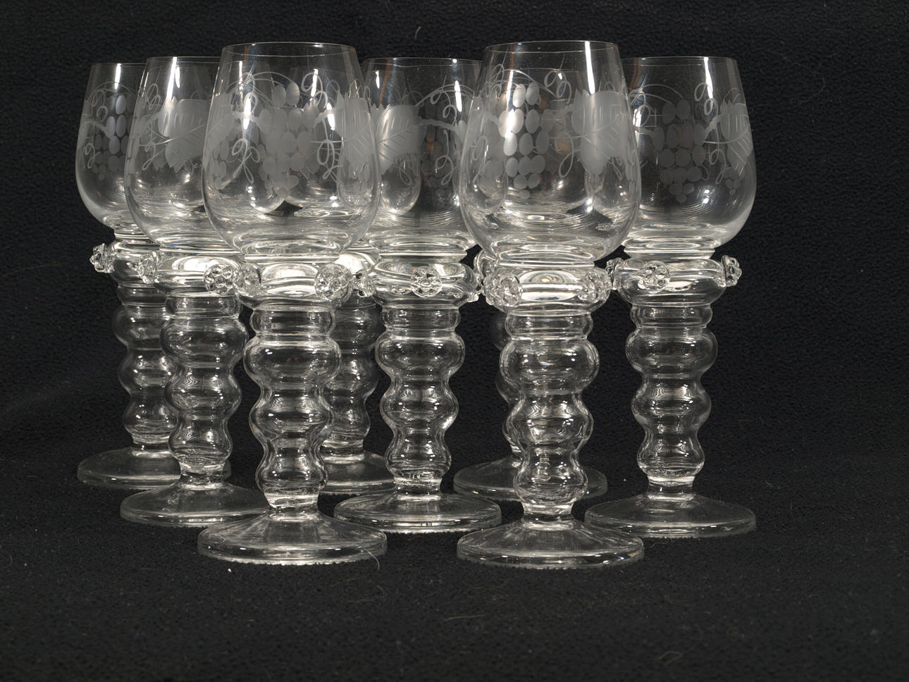 REMMARE, glas, 8 stycken, vita kupor.