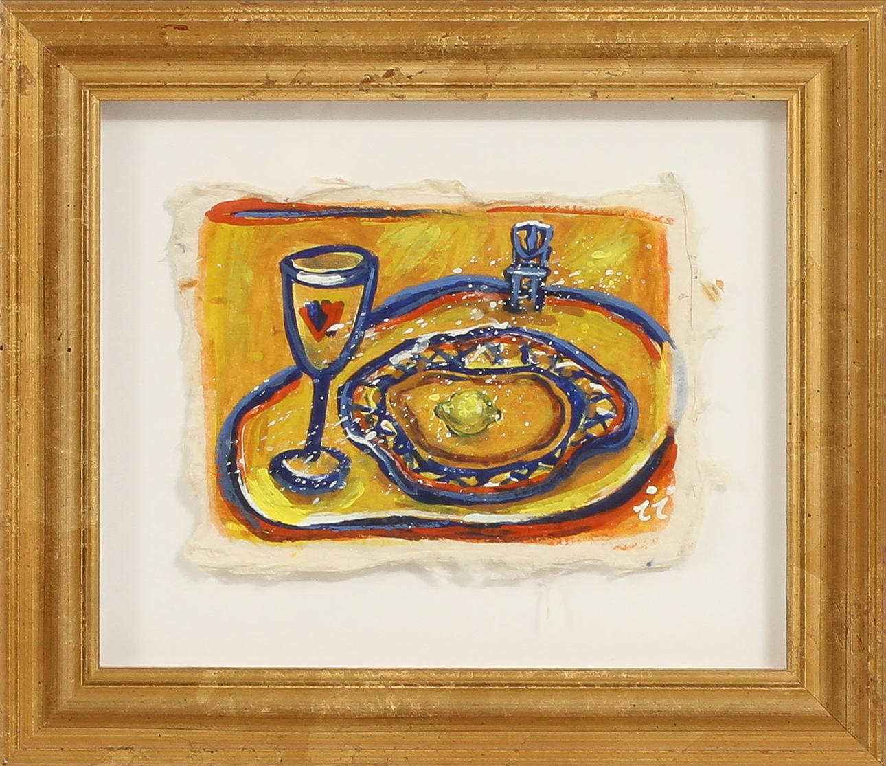 INGBRITT LAGERBERG. Gouache på papper. Stilleben. Signerad ii.