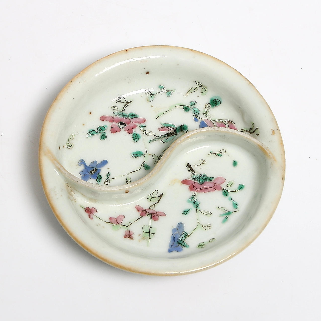 SKÅL, 2 delad, porslin, Kina, 17/1800-tal.