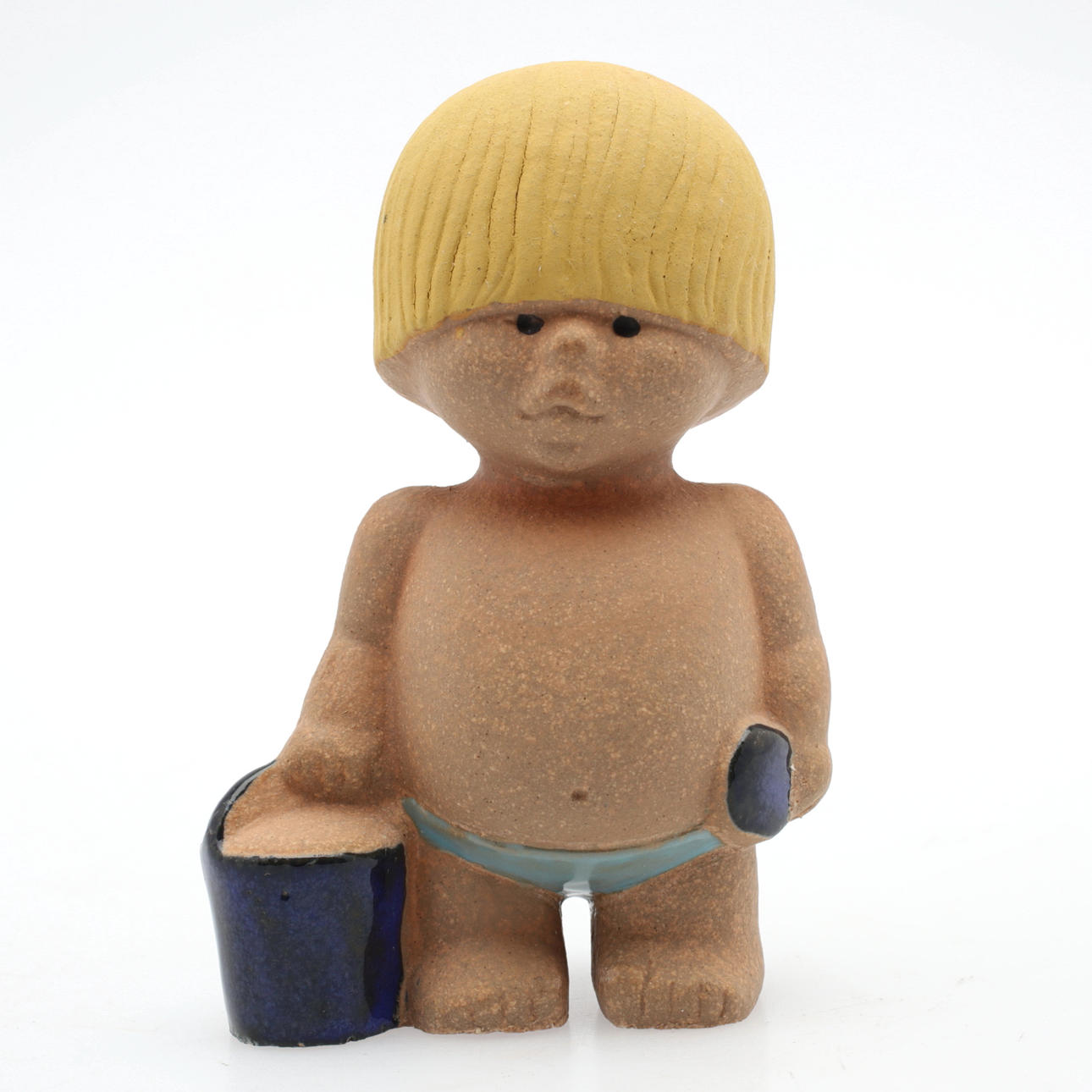 LISA LARSON. Figurine, stoneware, "Väst", Gustavsberg.