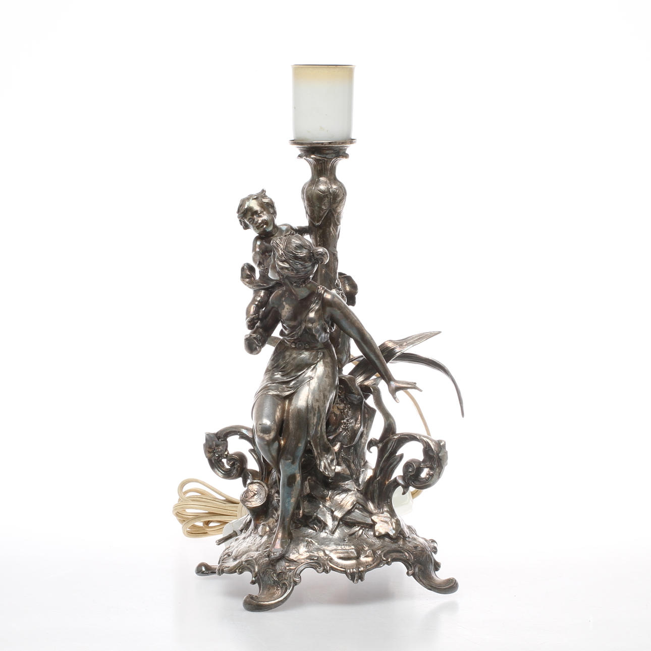 BORDSLAMPA, vitmetall, stämplad WMF Wurttembergische Metallwarenfabrik.