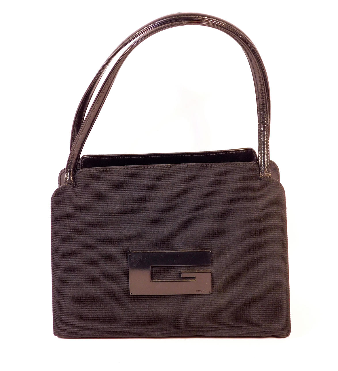 GUCCI. BAG, mesh fabric and leather.