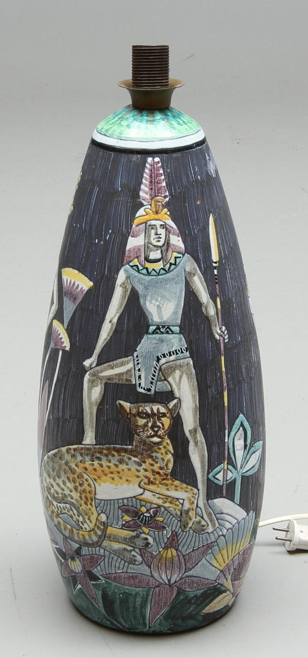 GOLVLAMPA, "Jakten", Marian Zawadsky, Tilgman keramik.