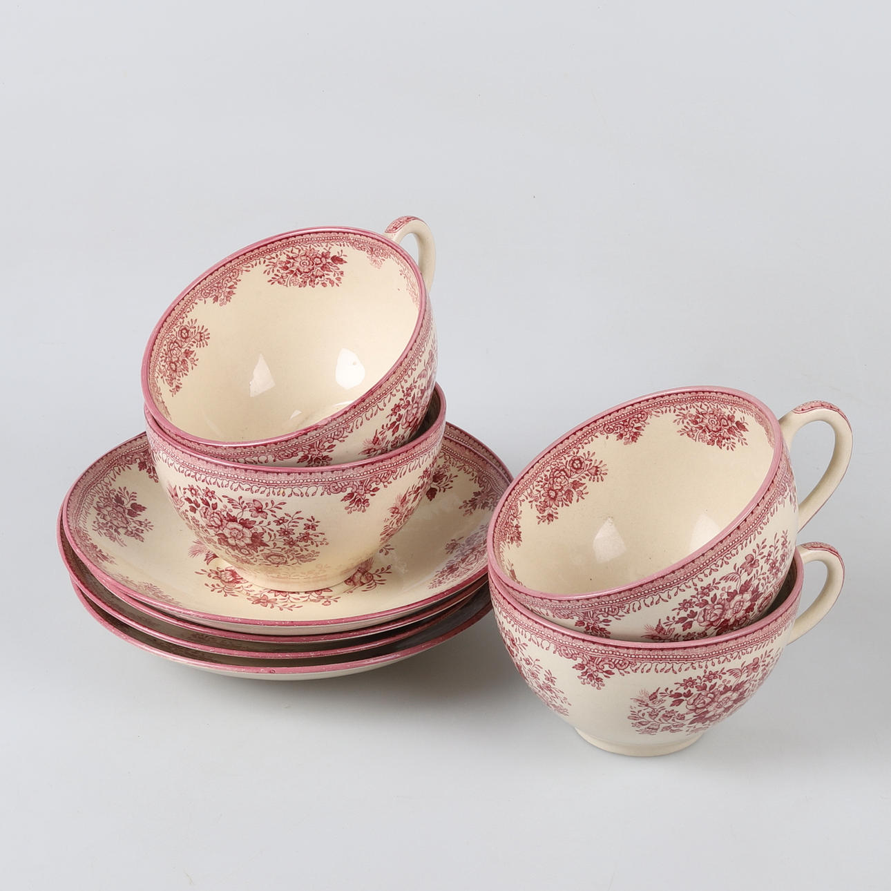 TEKOPPAR, 4 st, "Fasan", Gustavsberg.