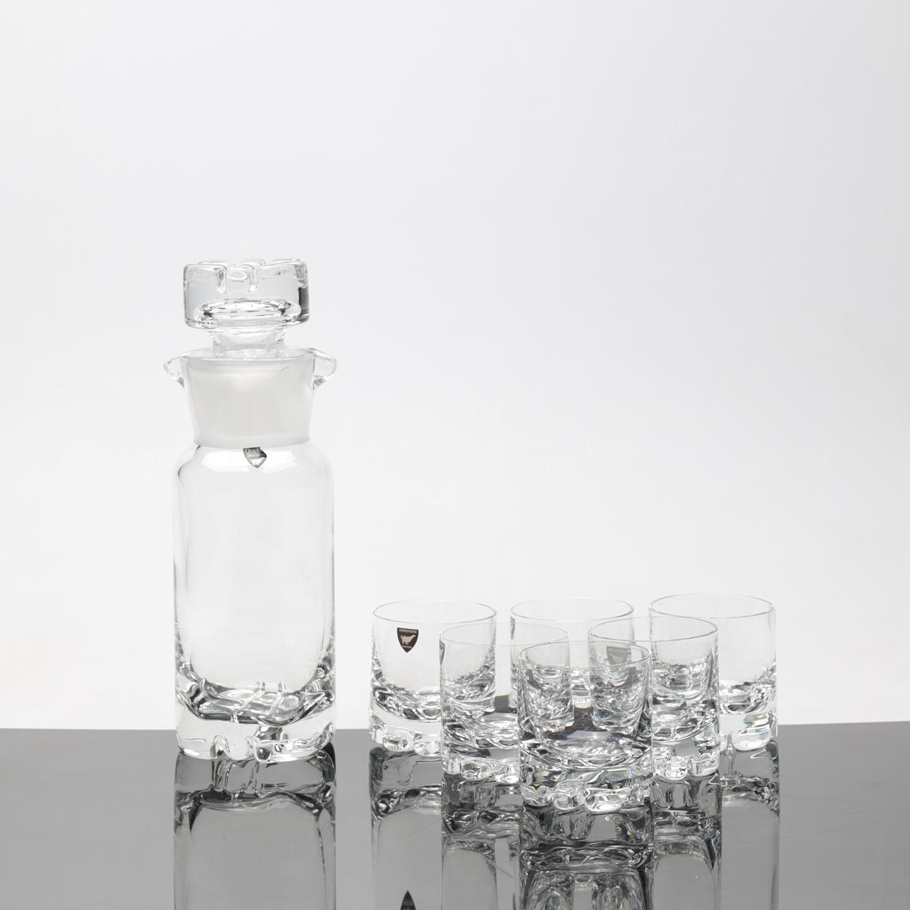 KARAFF & WHISKEY GLAS, Orrefors, 1900-tal.