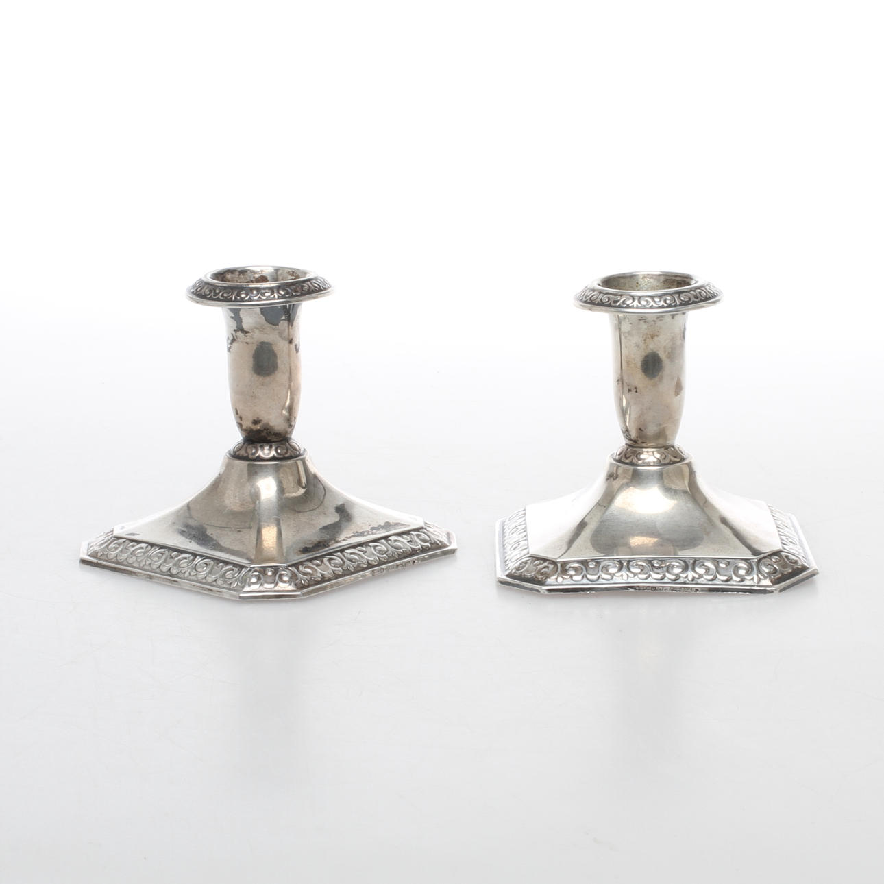 LJUSSTAKAR 1 par, silver, Kultakeskus Oy, Tavastehus, Finland, 1941.