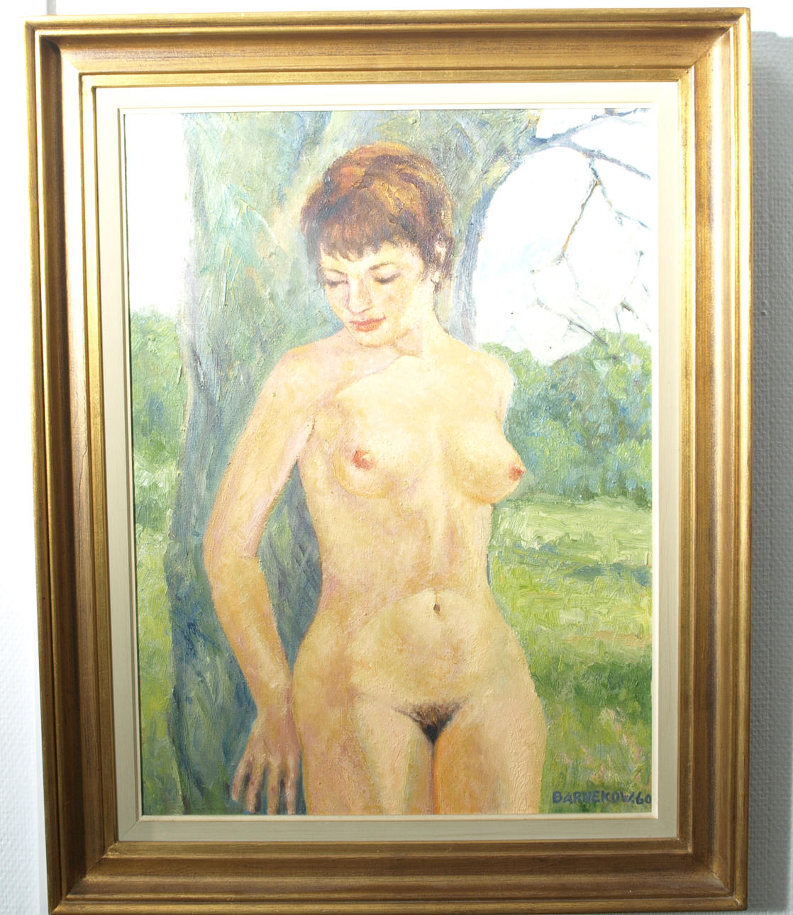 OIDENTIFIERAD KONSTNÄR, Kvinnobild, signerad Barnekow 60.