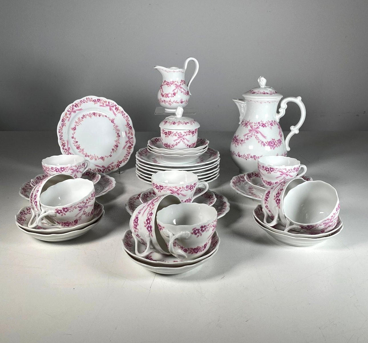 Hutschenreuther Kaffeeservice rosa Dekor (35).