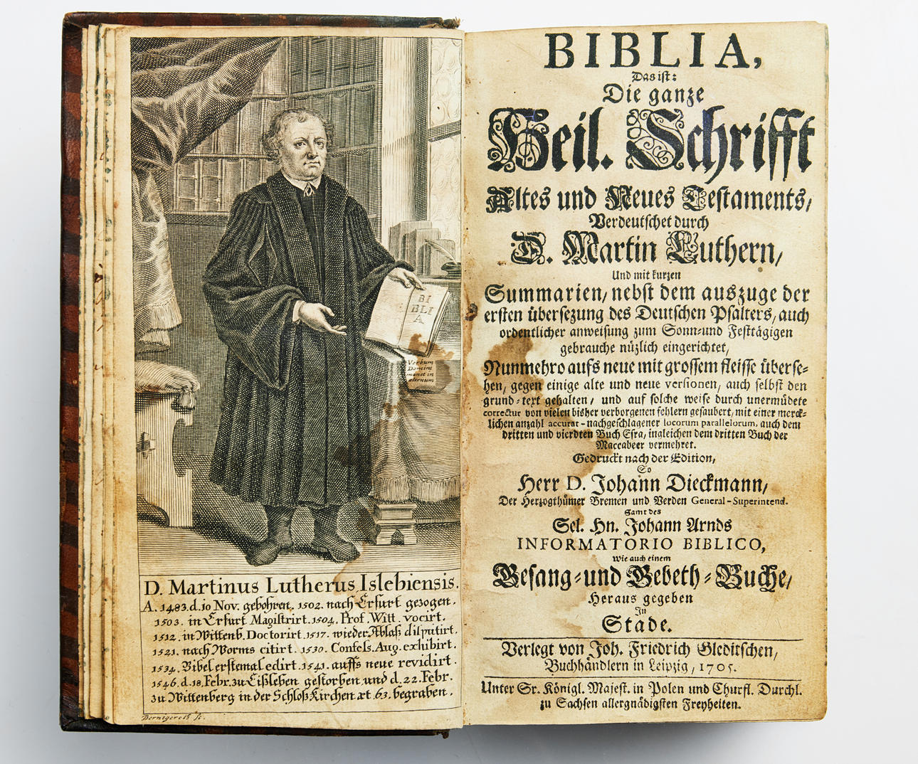 Deutsche Bibel gedruckt 1705.